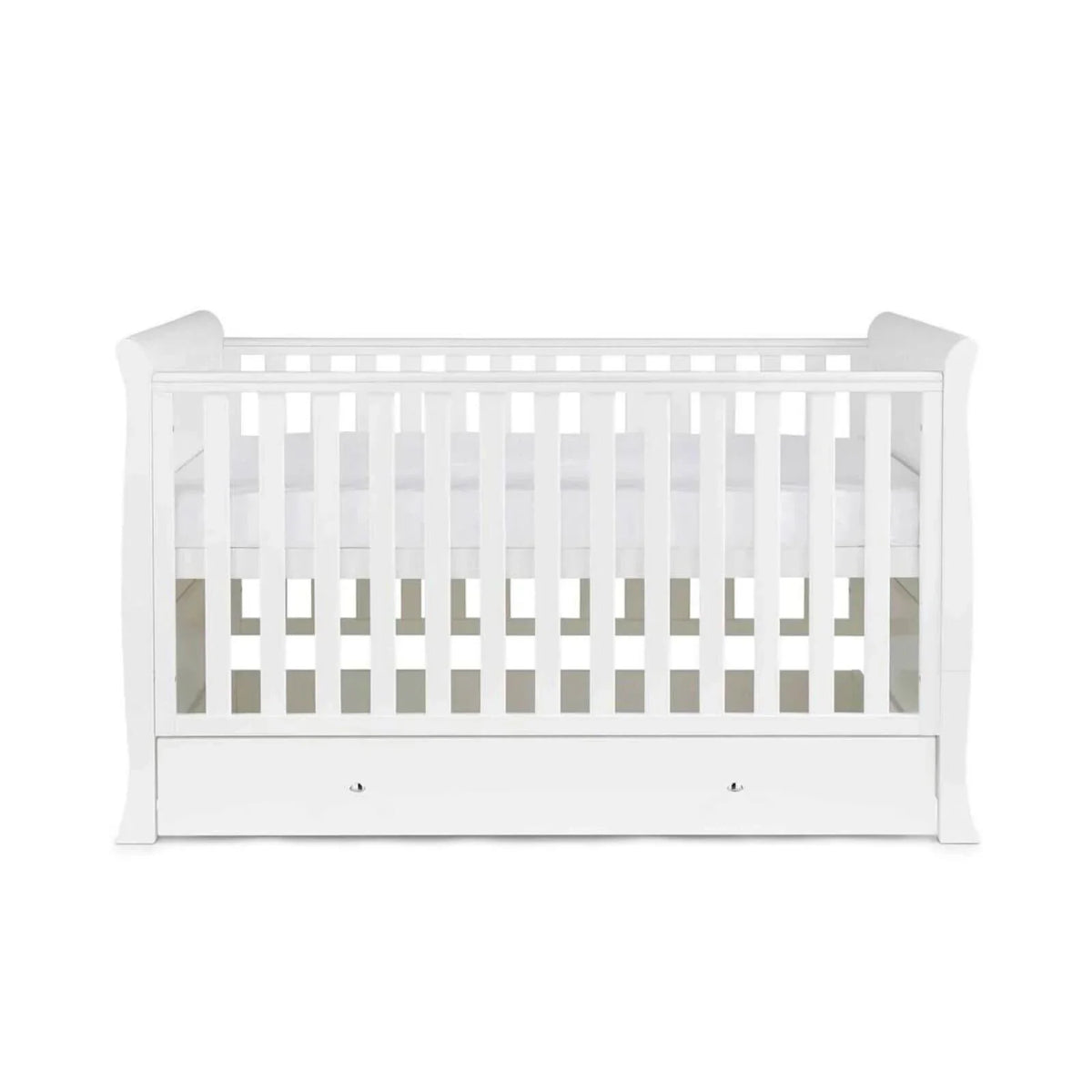 Ickle Bubba Snowdon Classic Cot Bed White - Without Mattress