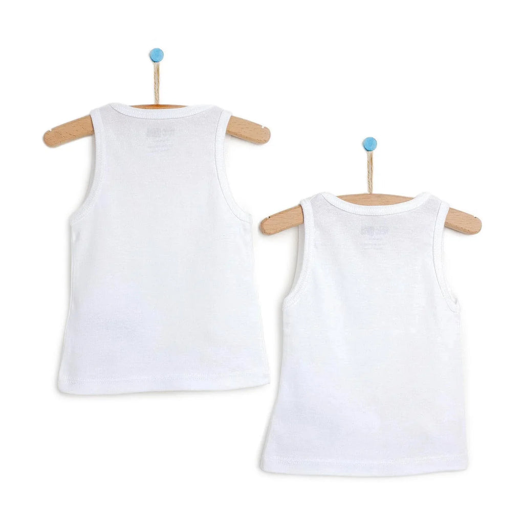 HelloBaby 2 Pack Ribbed Baby Vests (12 Months to 5 Years)