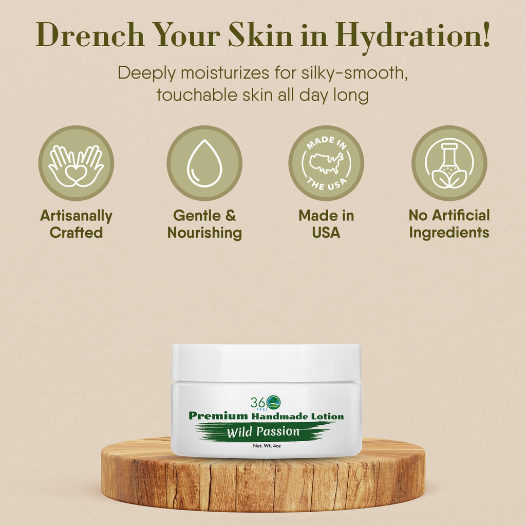 360Feel Wild Passion Body Lotion | Hydration with Coconut & Olive Oil – Plant-Based, Non-Greasy, For Sensitive Skin