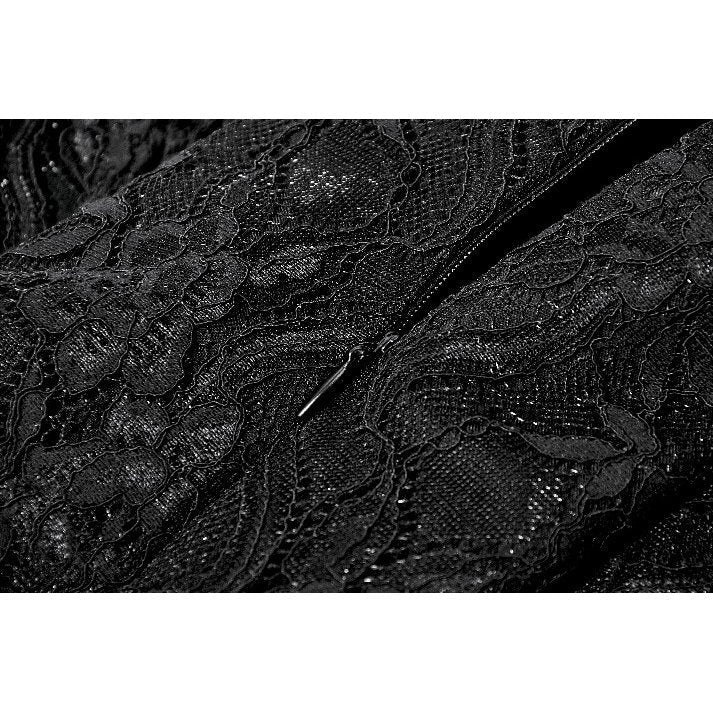 Dark in Love Romantic Gothic Lace Layered High-Low Dress