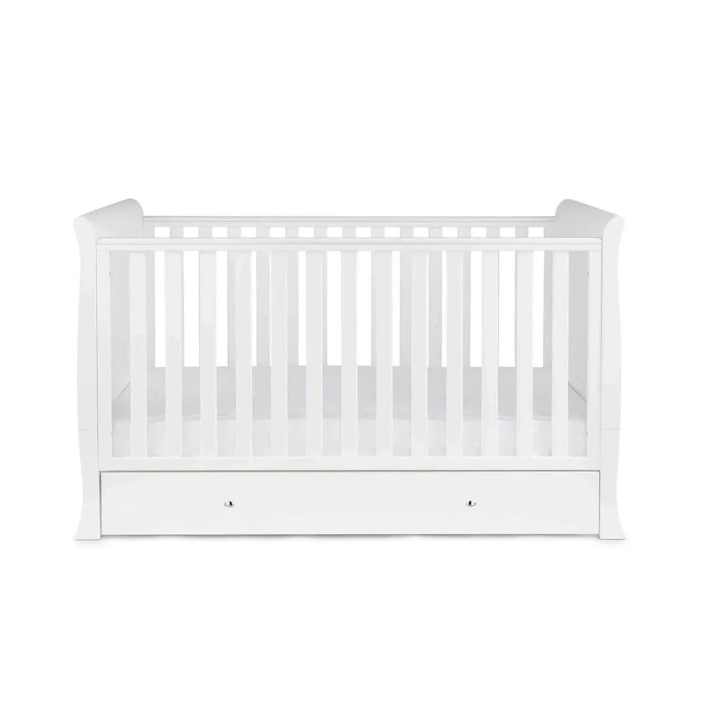 Ickle Bubba Snowdon Classic Cot Bed White - Without Mattress