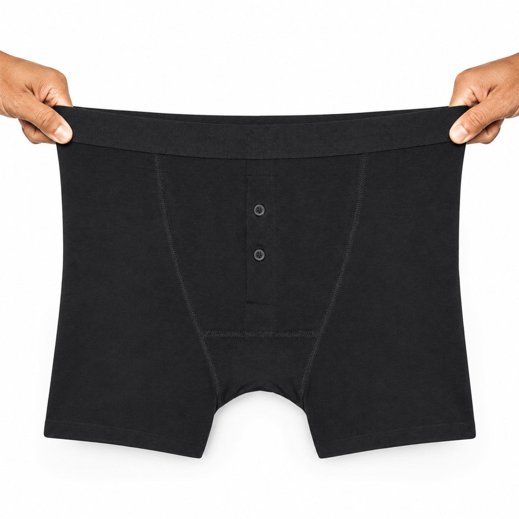 Sock Stack Men's Cotton Button Fly Boxer Shorts Pack Of 5 Breathable Stretch Gym Sports