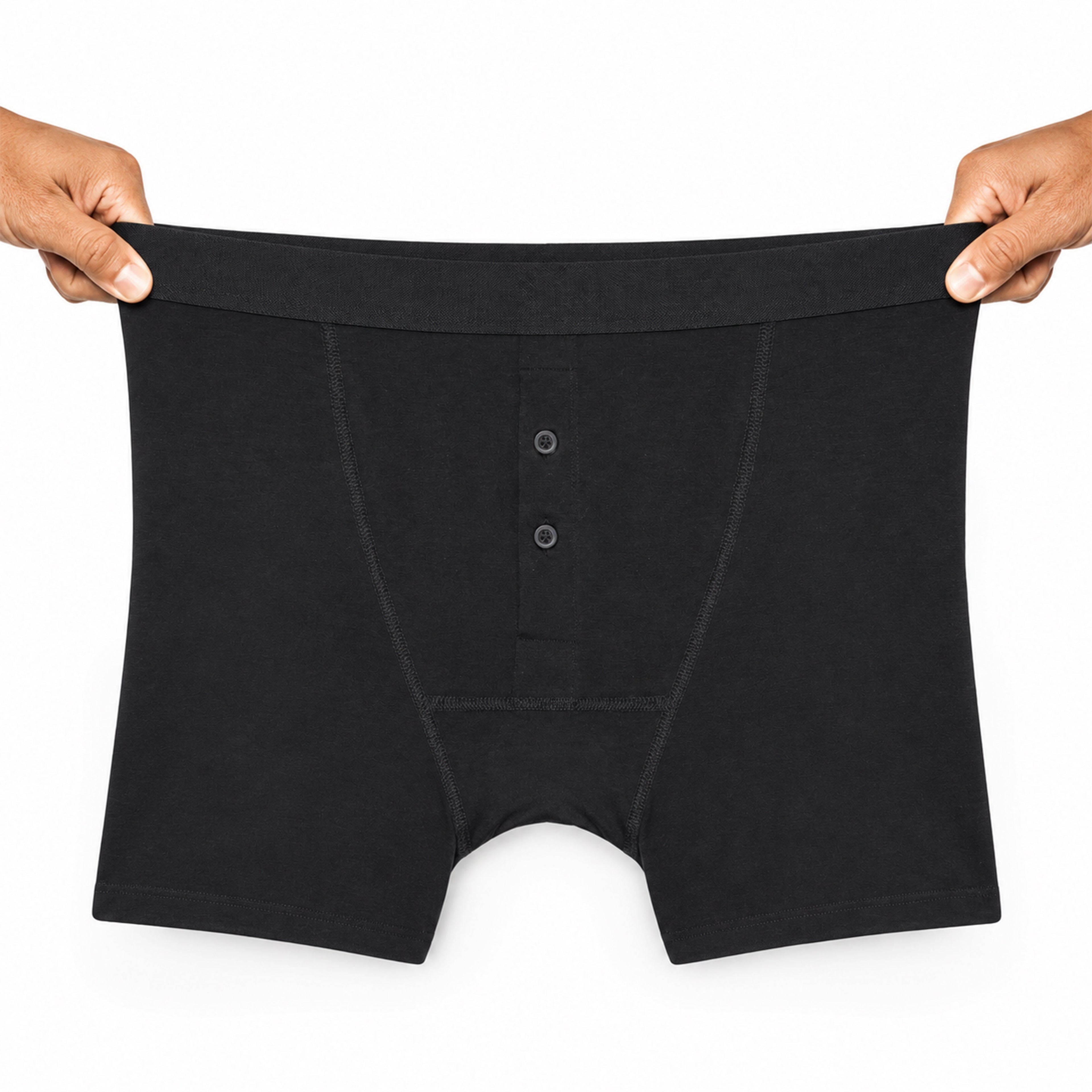 Sock Stack Men's Cotton Button Fly Boxer Shorts Pack Of 5 Breathable Stretch Gym Sports