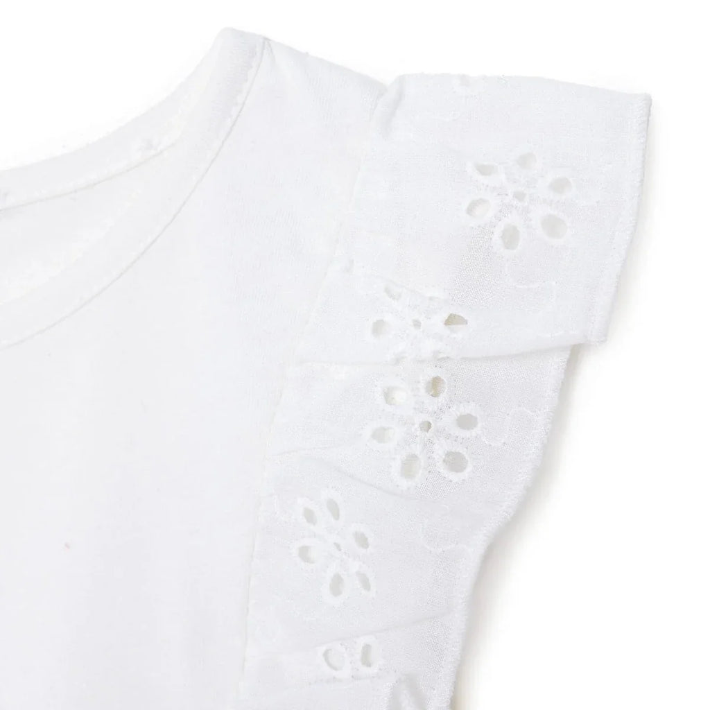 HelloBaby Short Sleeve Baby Blouse (6-9 Months to 4-5 Years) - Ecru