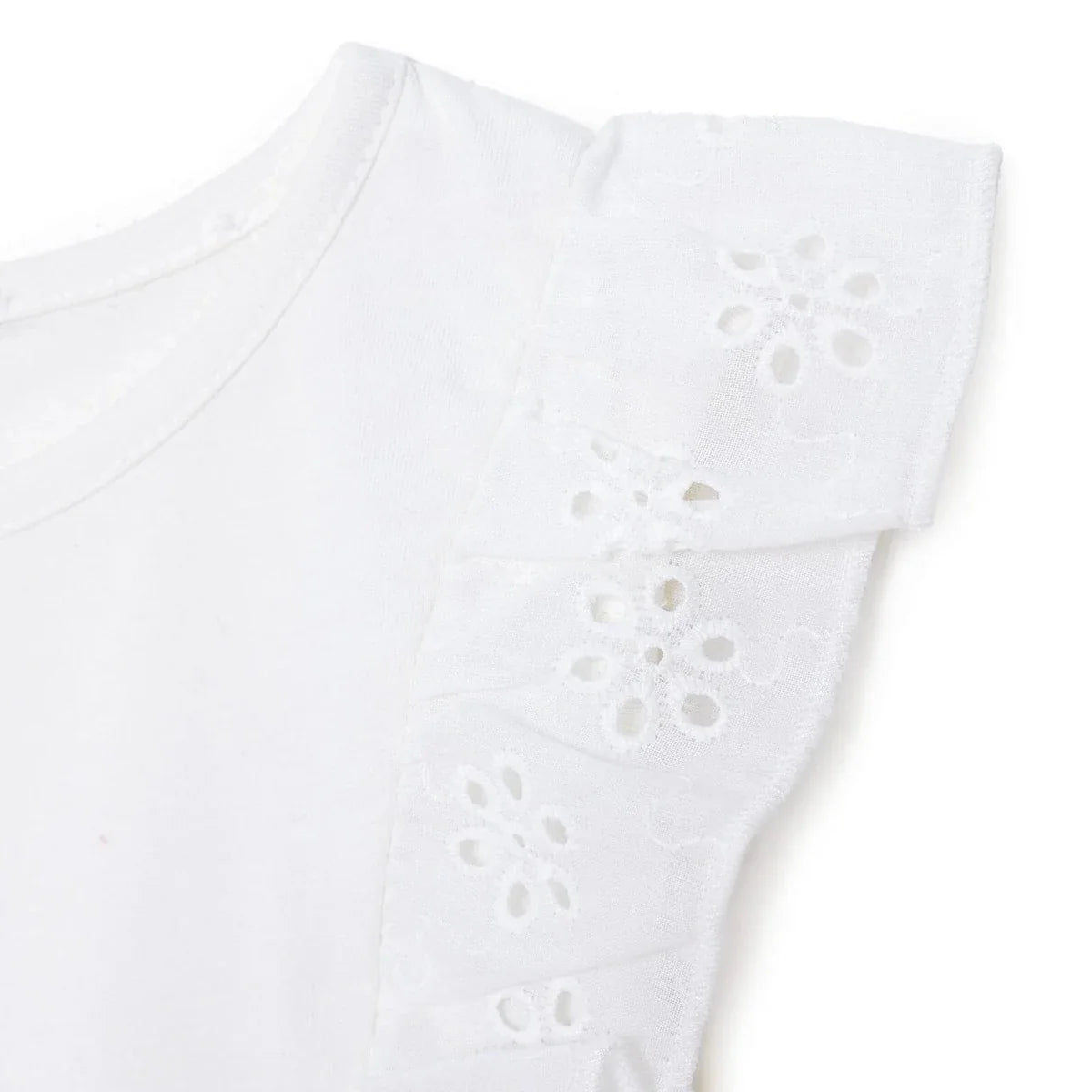 HelloBaby Short Sleeve Baby Blouse (6-9 Months to 4-5 Years) - Ecru