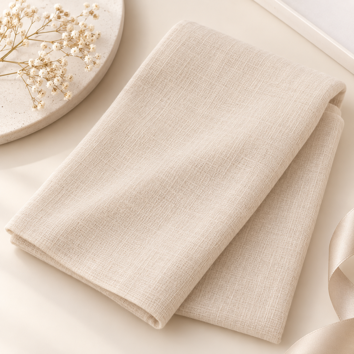 Ivory Cream Cotton Scarf – Soft, Comfortable Everyday Essential
