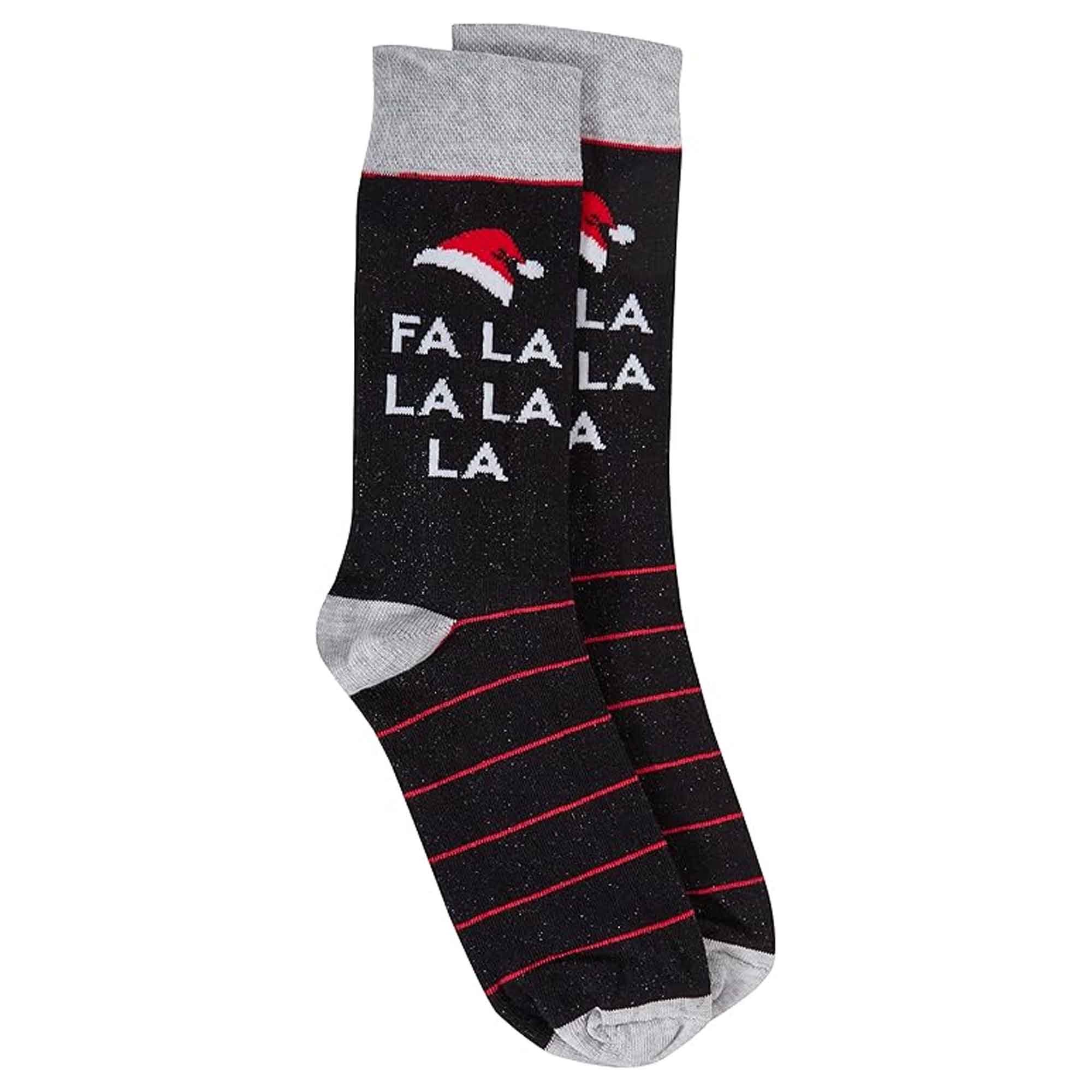 Sock Stack 4 Pack Men's Christmas Socks Cotton Rich Festive Designs Cosy Winter UK Size