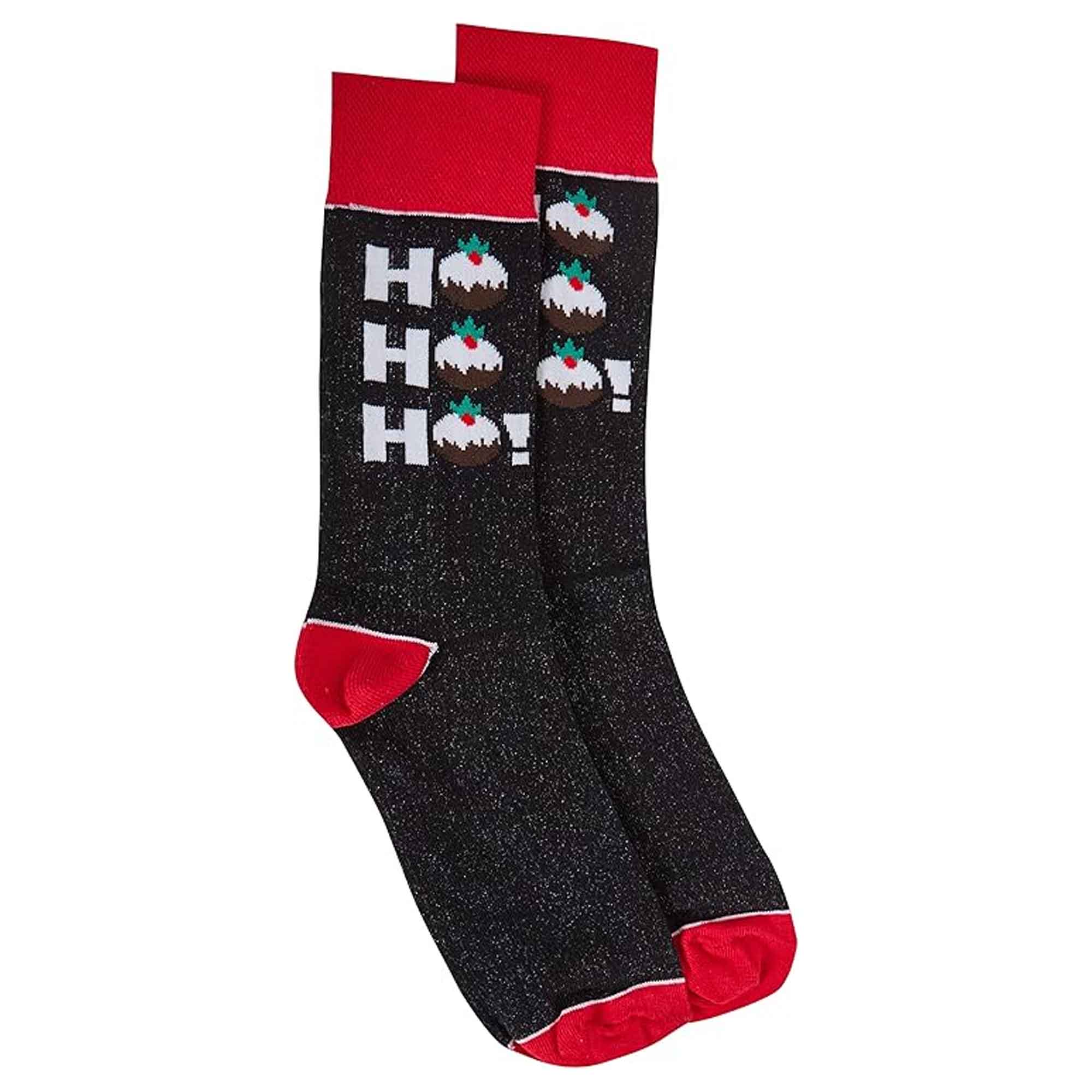 Sock Stack 4 Pack Men's Christmas Socks Cotton Rich Festive Designs Cosy Winter UK Size