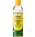 4 TOP CARE Cold-Pressed Castor Oil – Organic, Hexane-Free, 8 oz for Hair & Skin