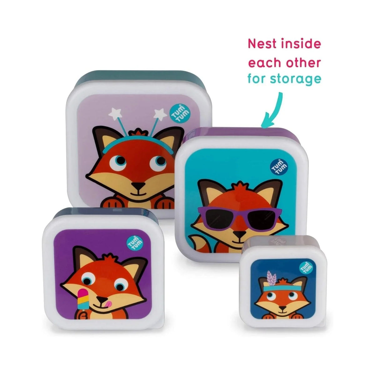 TUM TUM Nesting Snack Pots Pack of 4 - Felicity Fox