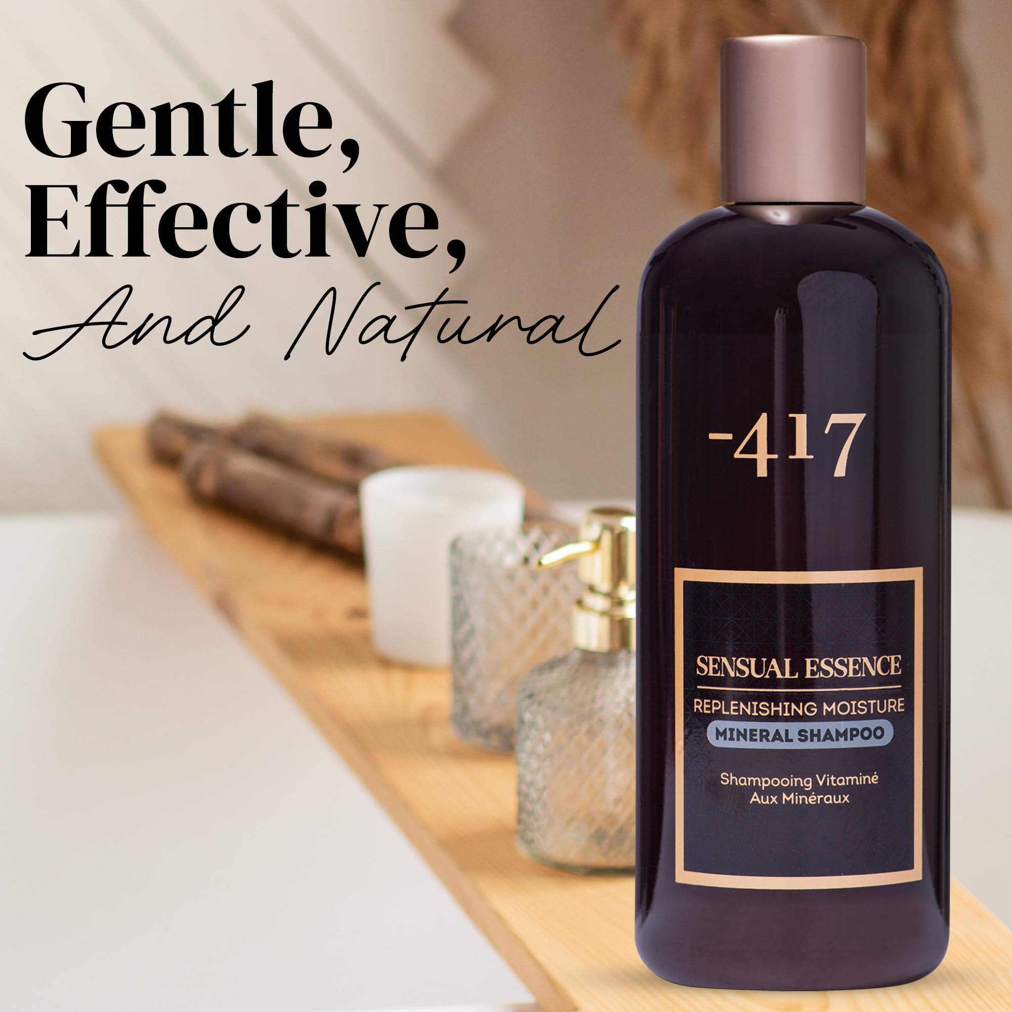 417 Dead Sea Minerals Shampoo – Replenishing Moisture, Cleansing & Nourishing Hair with Aloe Vera & Sweet Almond Oil (11.83 fl oz)