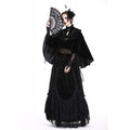 Dark in Love Gothic Elegance Black Lace Fan - Victorian-Inspired Accessory
