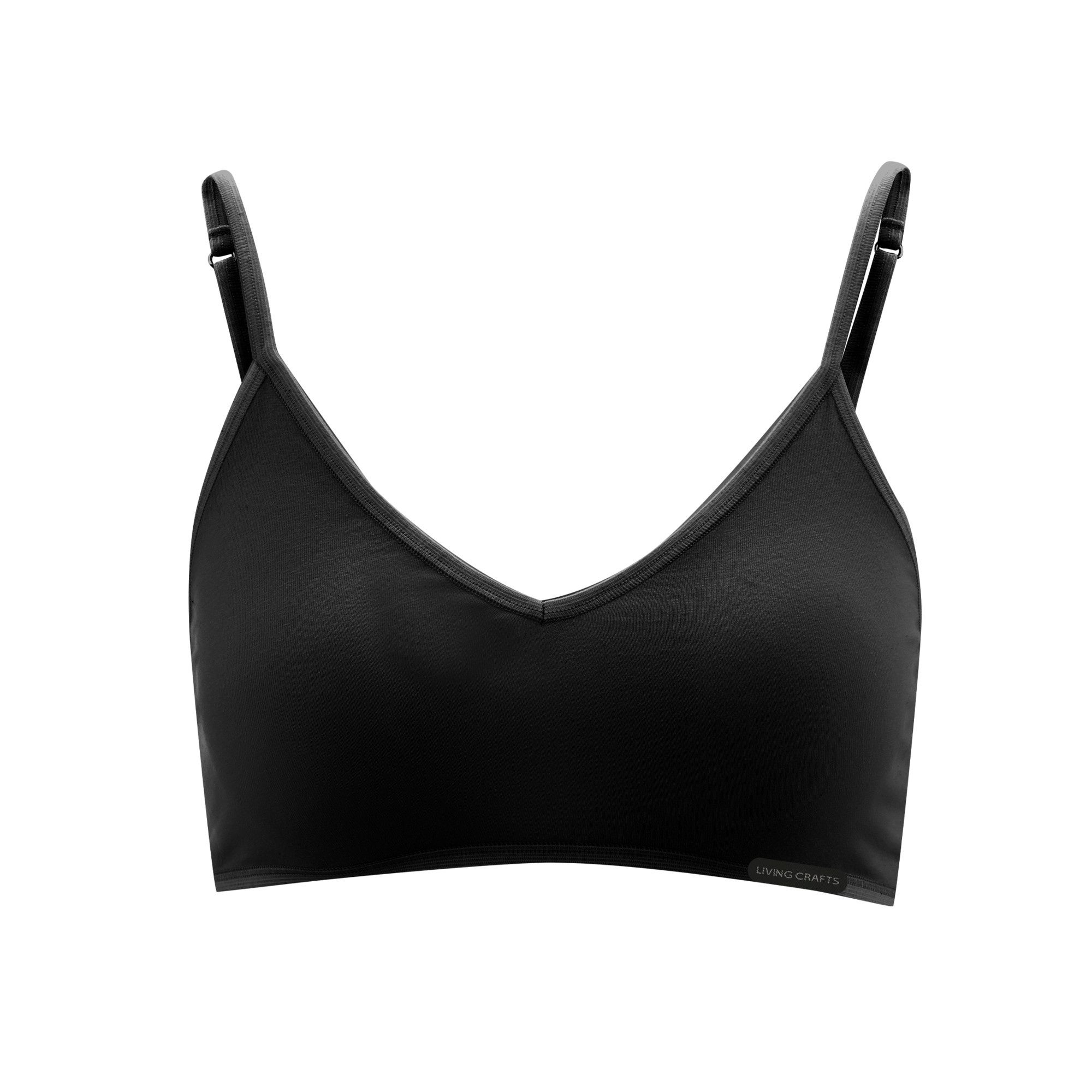 Organic Cotton Spaghetti Strap Bralette