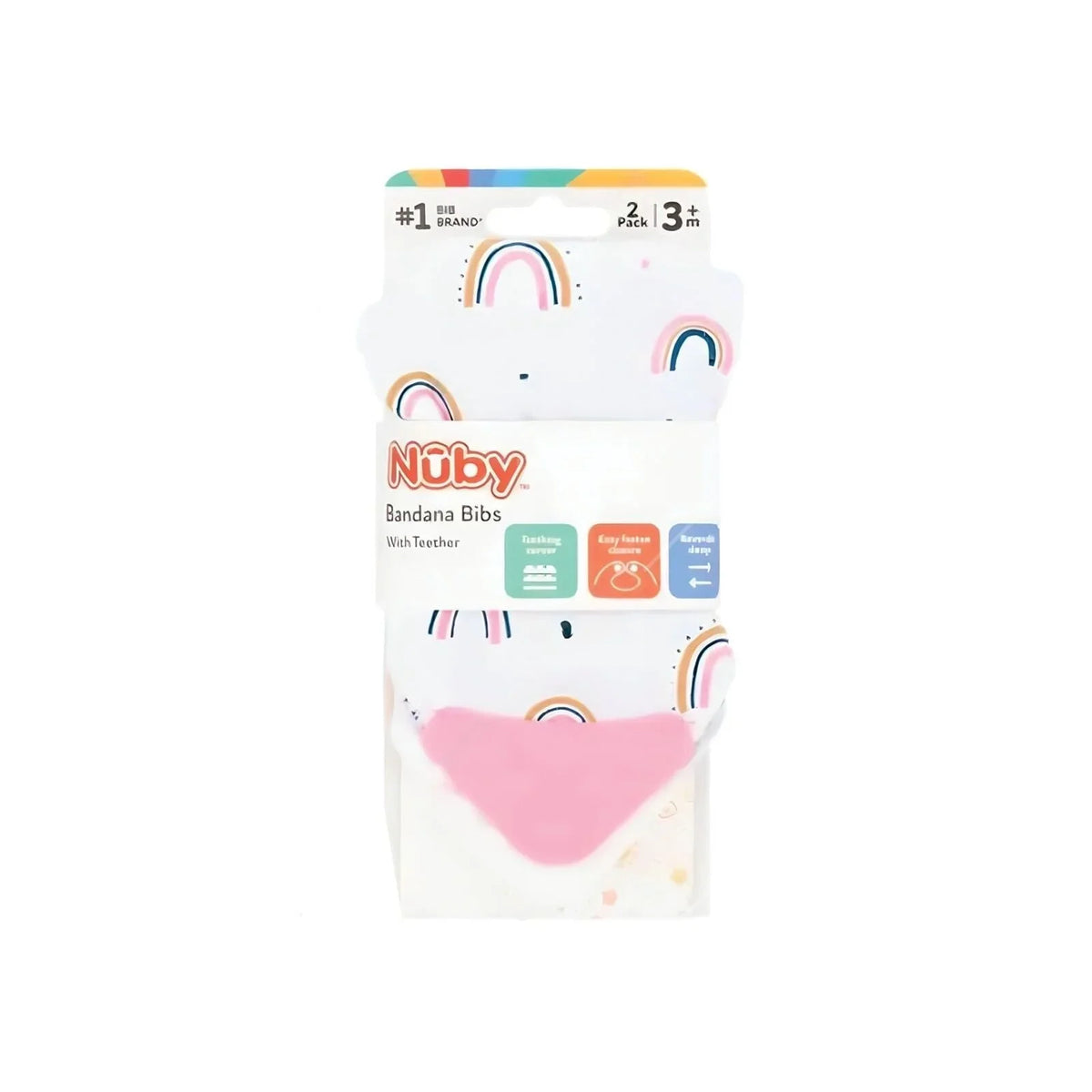 Nuby Bandana Bibs Pack of 2 Assorted