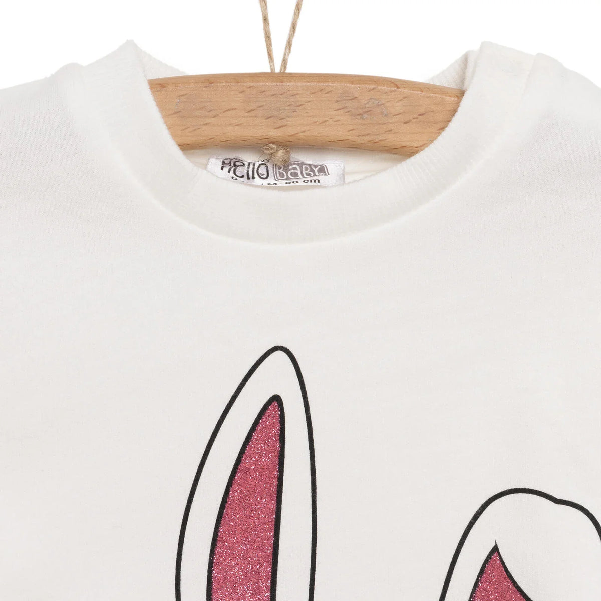 HelloBaby Bunny Motif Brushed Baby Sweatshirt (6 Months to 5 Years)