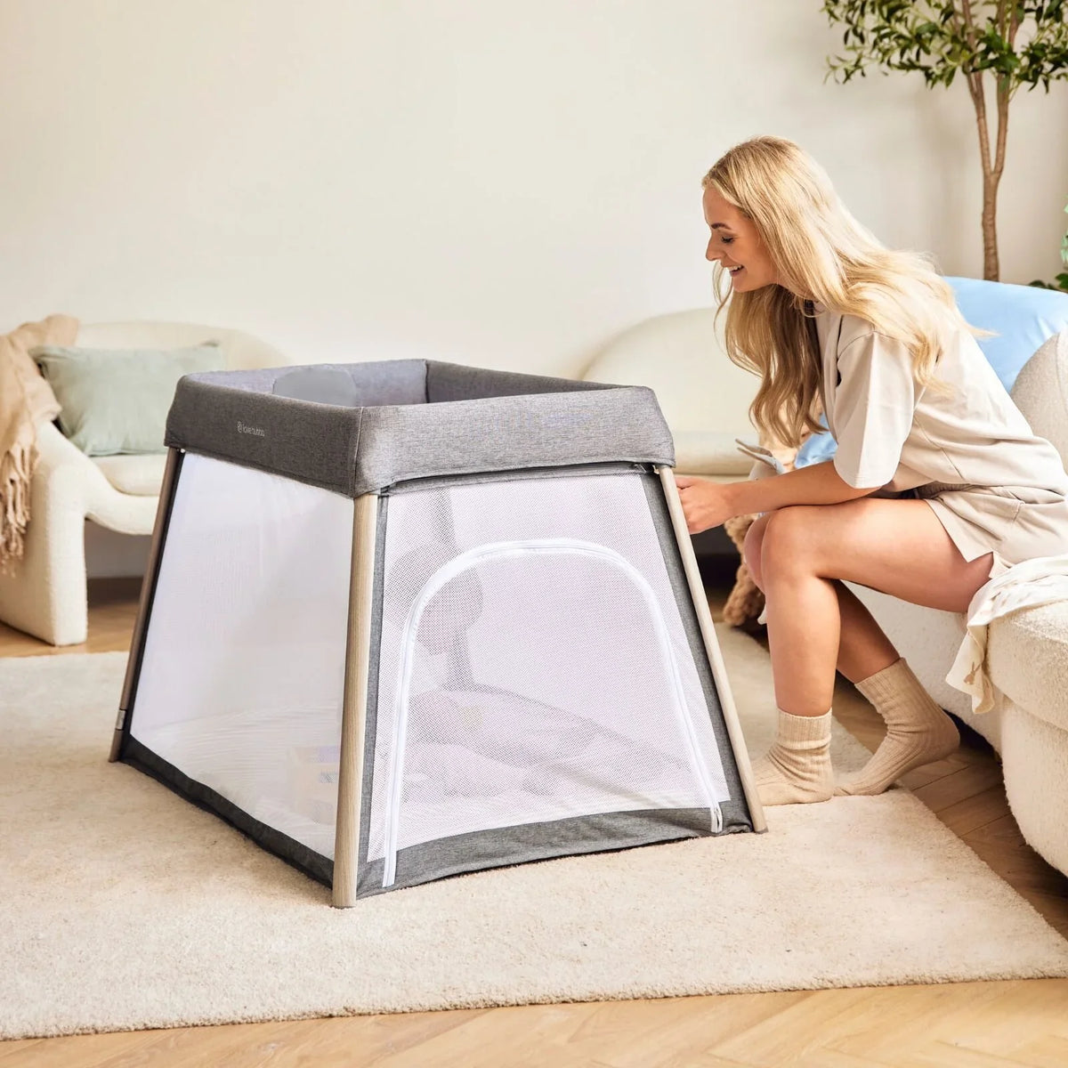 Ickle Bubba Scout 2-in-1 Travel Cot & Playpen - Ash Grey
