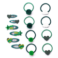 Green School Hair Clips & Bobble Hair Ties | The Essential Set