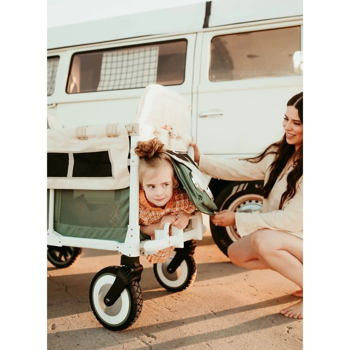 Wonderfold VW4 Volkswagen Stroller Wagon - Green