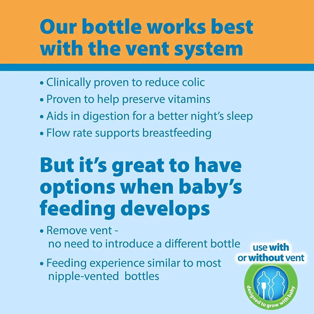 Dr. Brown's Options+ Anti-Colic Wide Neck Baby Bottle 270ml