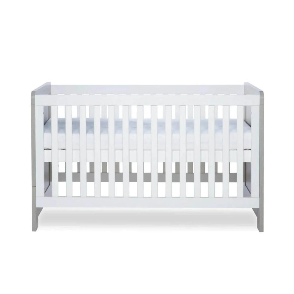 Ickle Bubba Pembrey Cot Bed Ash Grey - Premium Pocket Sprung Mattress