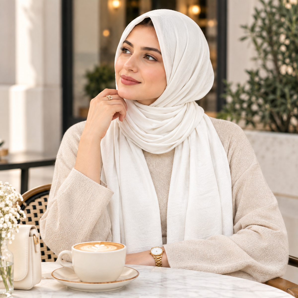 Premium Jersey Scarf Soft Stretchy Lightweight Hijab Wrap Headscarf Shawl Plain