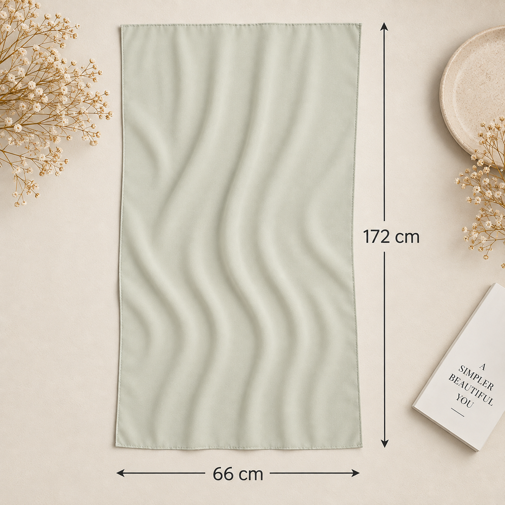 Premium Georgette Scarf Soft Hijab Lightweight Elegant Shawl Wrap Plain