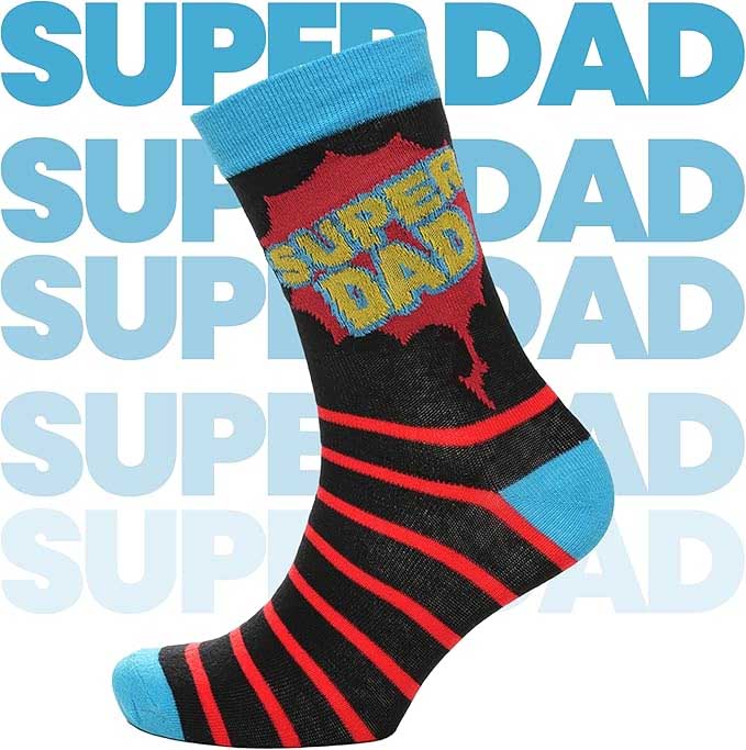 Sock Stack Mens Cotton Rich Novelty Dad Socks 5 Pack Colorful Breathable Crew Length Gift