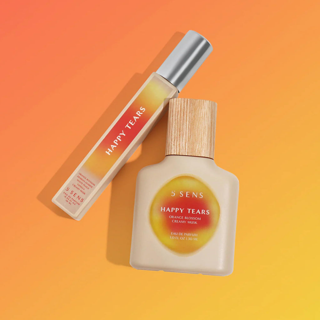 5 SENS Happy Tears EDP Travel Spray (10 mL) – Warm Floral with Orange Blossom & Jasmine | Vegan