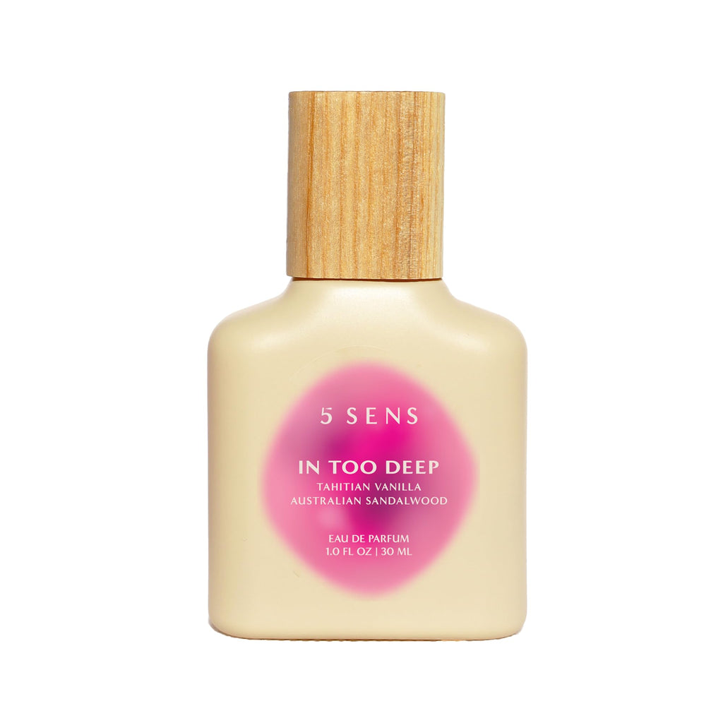 5 SENS In Too Deep Eau de Parfum (30 mL) – Clean, Long-Lasting Gourmand Fragrance with Tahitian Vanilla, Bergamot & Sandalwood – Vegan, Cruelty-Free