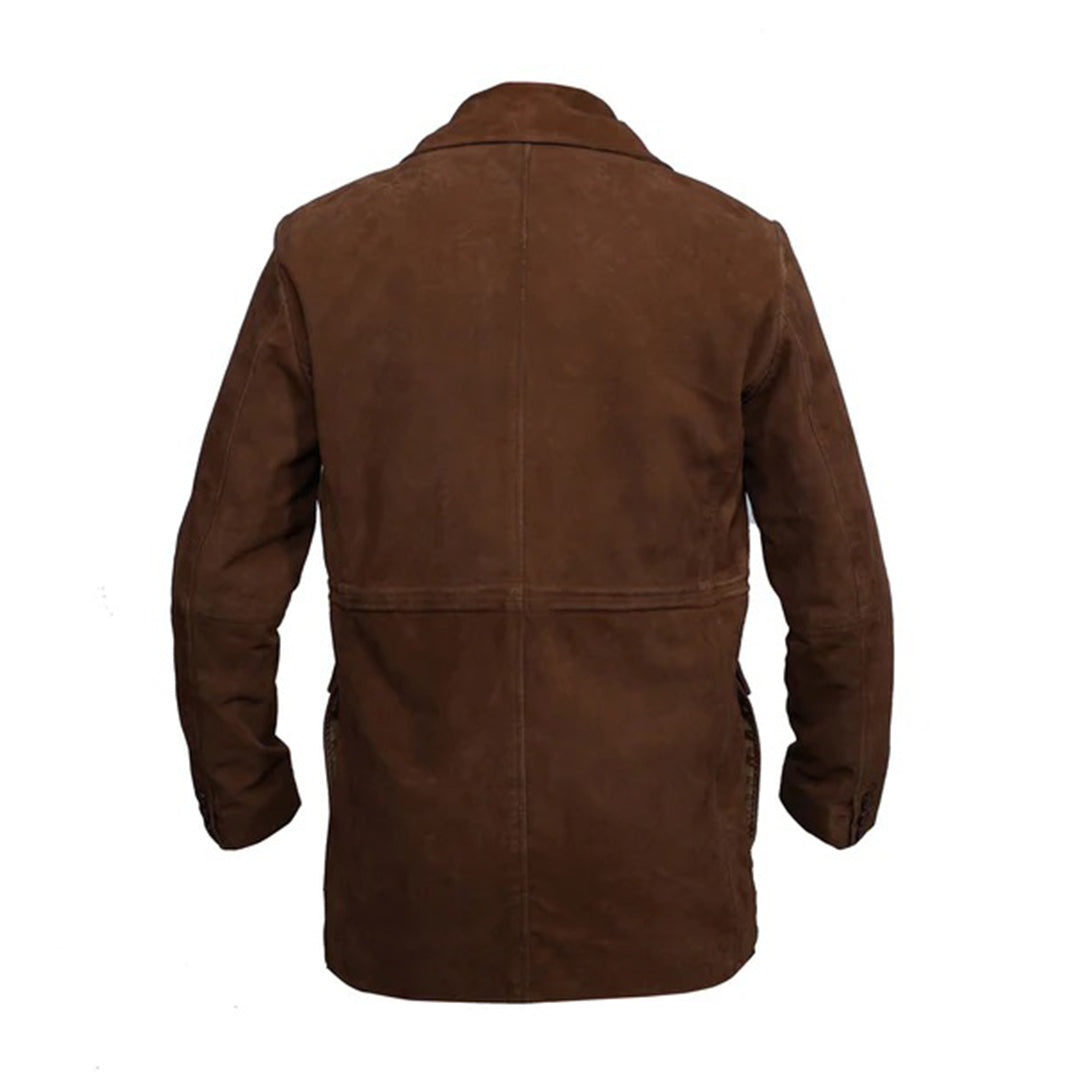 Men's Brown Suede Safari Jacket