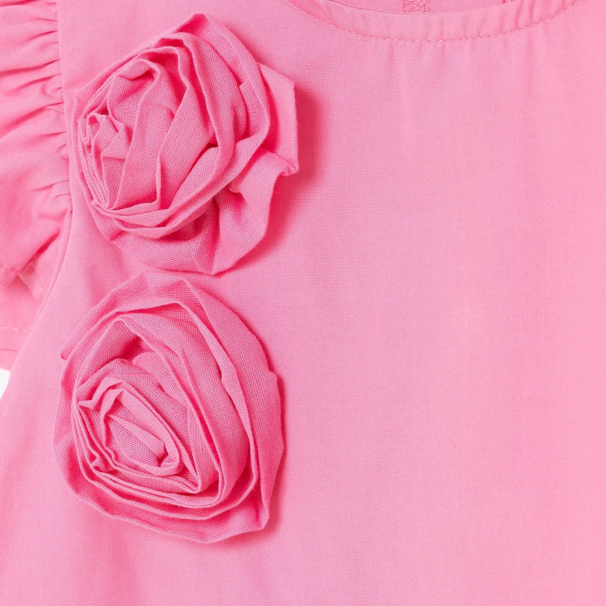 HelloBaby Floral Print Crew Neck Short Sleeve Baby Dress (6-9 Months to 4-5 Years) - Pink