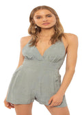 Amuse Society Leila woven tank romper