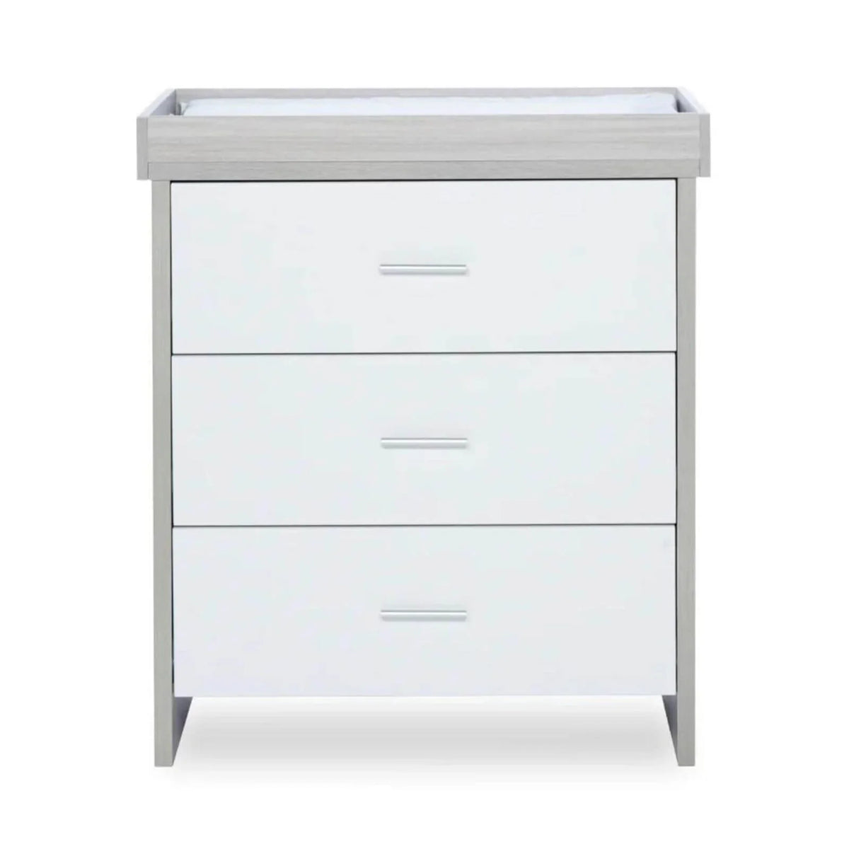 Ickle Bubba Pembrey Changing Unit & Chest - Ash Grey & White
