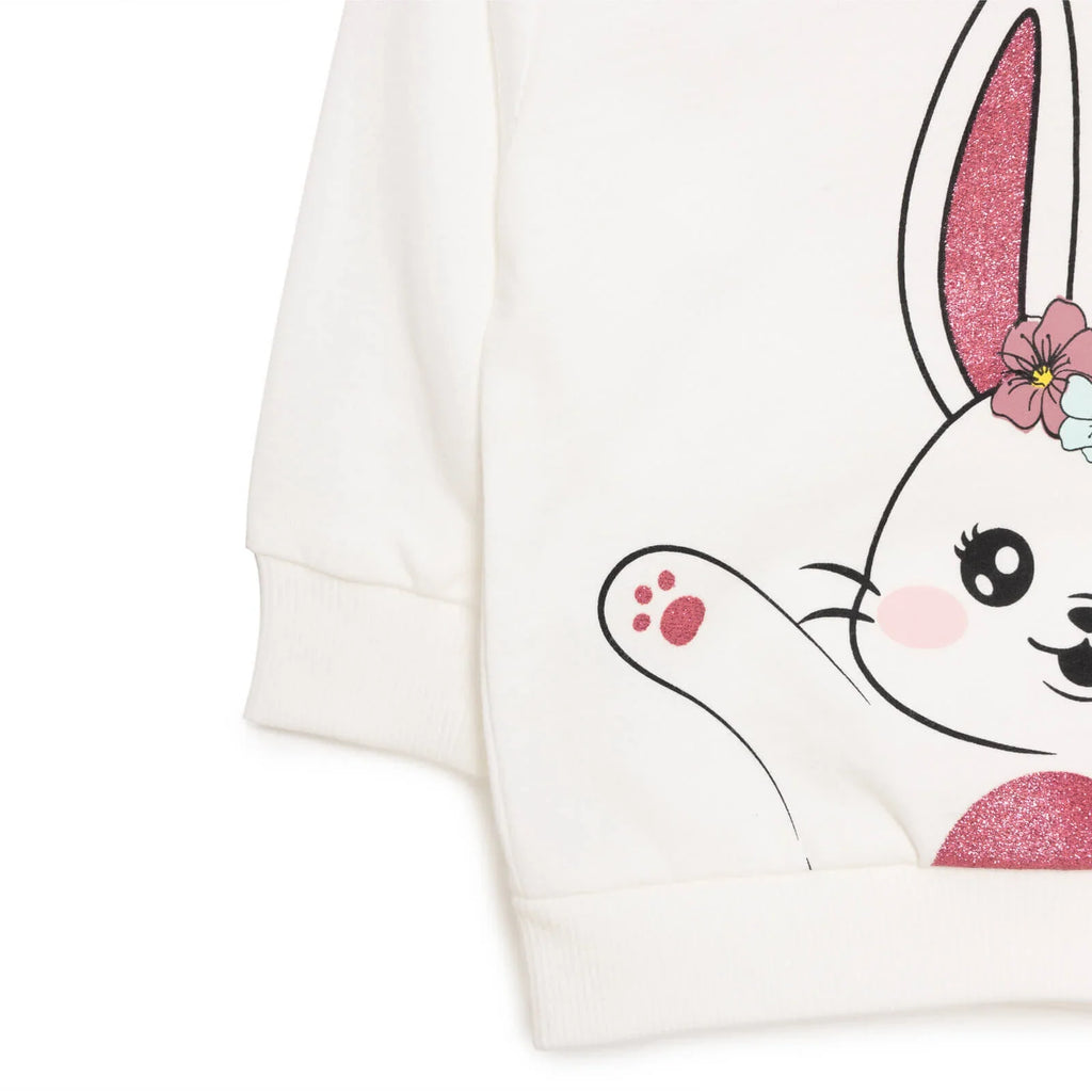 HelloBaby Bunny Motif Brushed Baby Sweatshirt (6 Months to 5 Years)