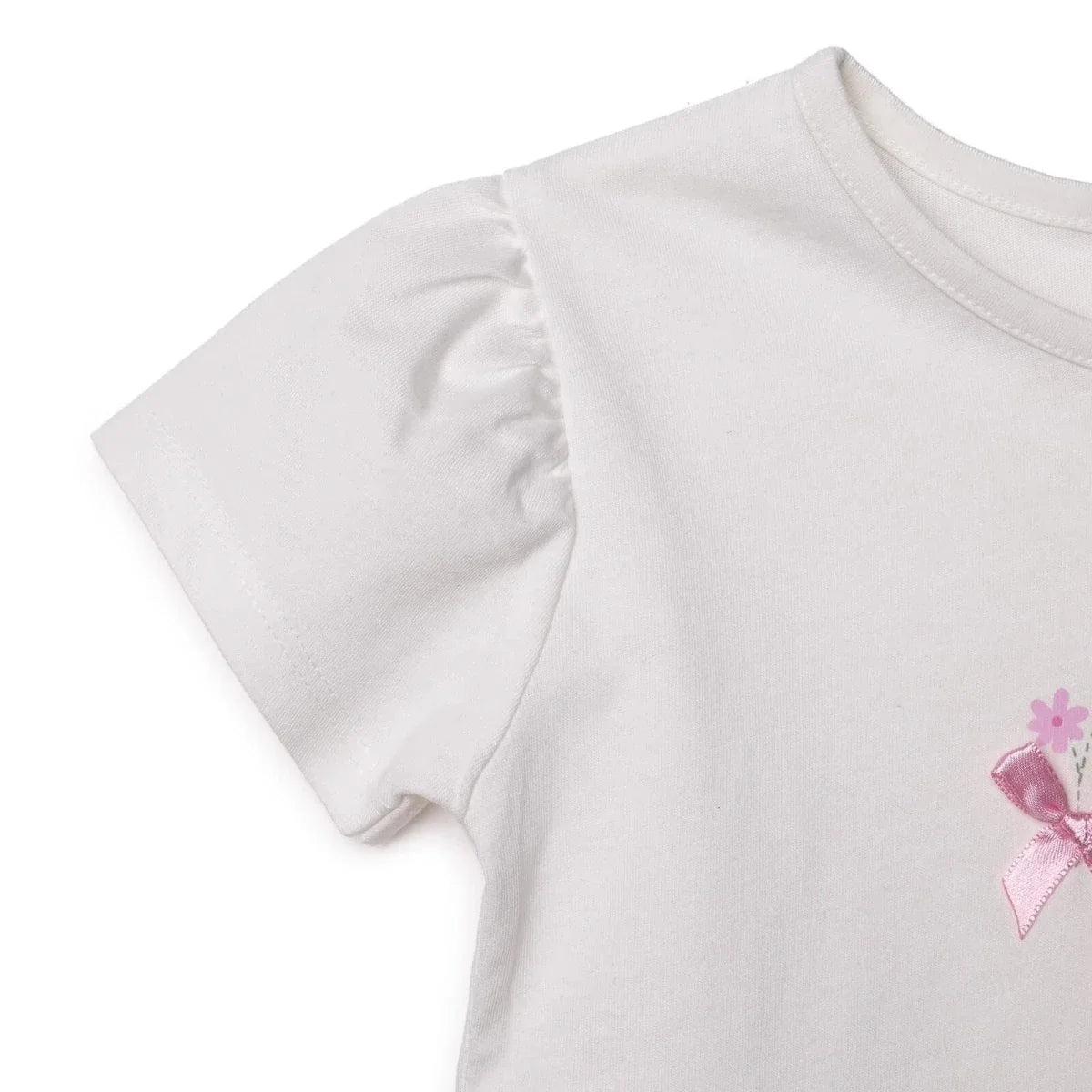 HelloBaby Cotton Short Sleeve Baby Blouse (6-9 Months to 4-5 Years) - Ecru
