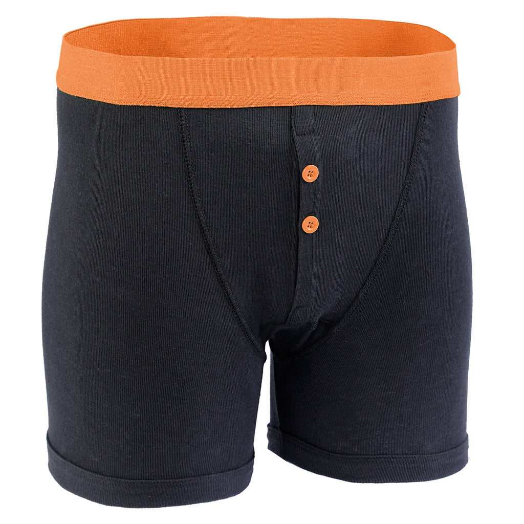 Sock Stack Boxer Shorts 12 Pack Black Cotton Blend Breathable Comfortable Stretch Button