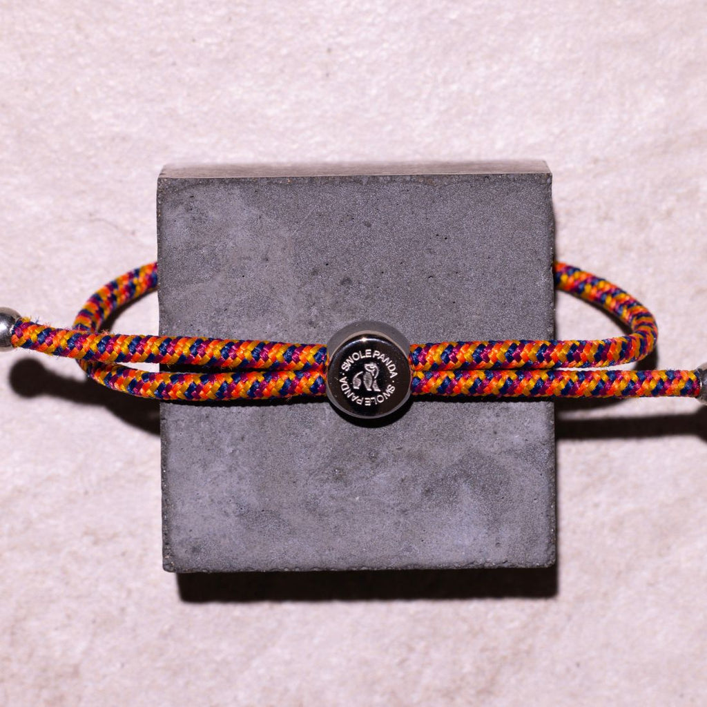 Rope Bracelet - Orange & Yellow Zigzag