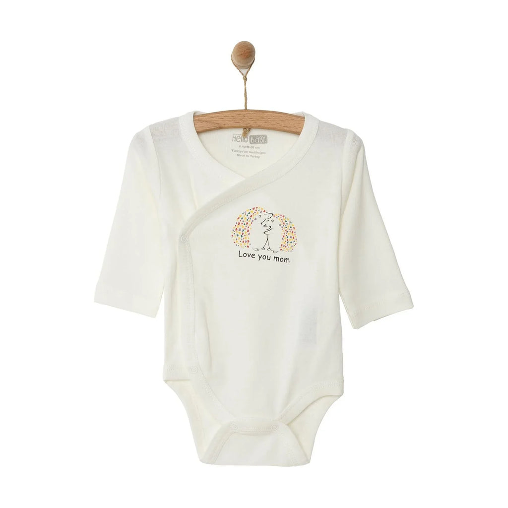 HelloBaby Long Sleeve Bodysuit - Ecru