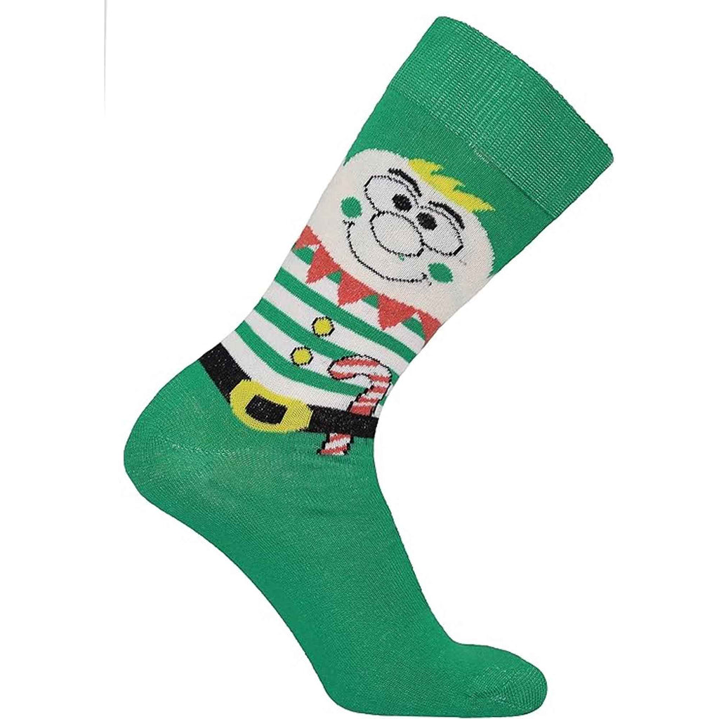 Sock Stack 6 Pack Men's Christmas Socks Cotton Rich All Over Holiday Designs Festive