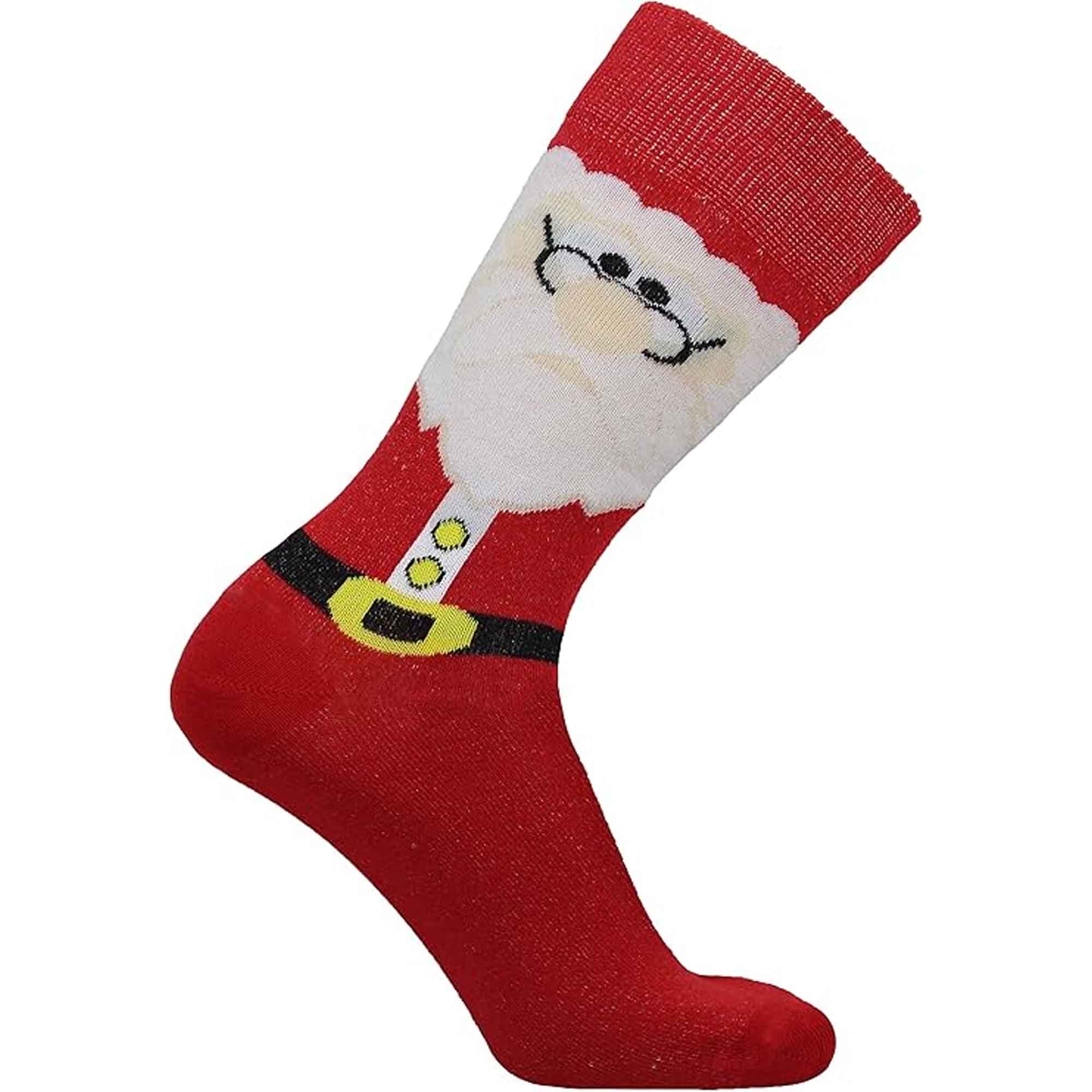 Sock Stack 6 Pack Men's Christmas Socks Cotton Rich All Over Holiday Designs Festive