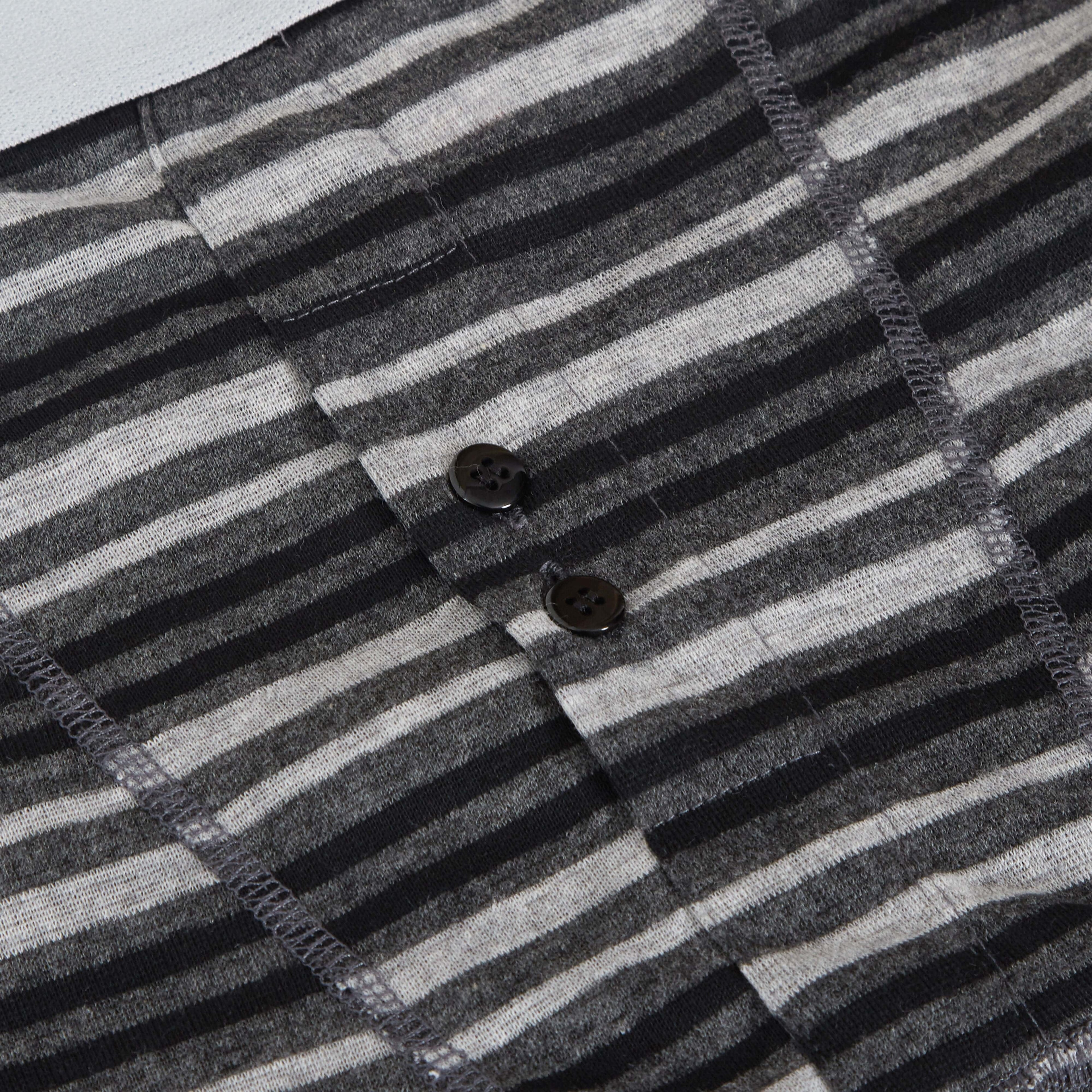 Sock Stack Boxer Shorts 6 Pack Striped Cotton Blend Stretch Men's Underwear Black Grey Cotton Rich Stretch Comfort Fit