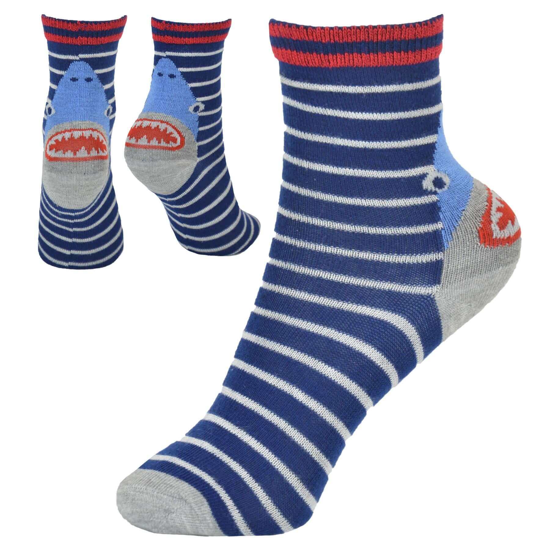 Sock Stack Kids Bamboo Socks 6 Pairs Breathable Antibacterial Moisture Wicking Cotton Rich Everyday Comfort Pack