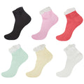Sock Stack Ladies Bamboo Lace Socks 6 Pairs Ultra Soft Antibacterial Moisture-Wicking