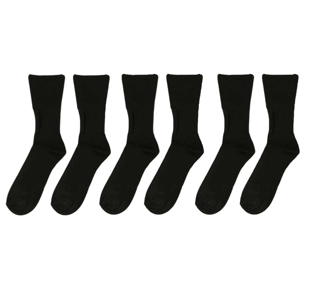 Sock Stack Men's Bamboo Diabetic Comfort Socks 6 Pairs Moisture-Wicking Breathable