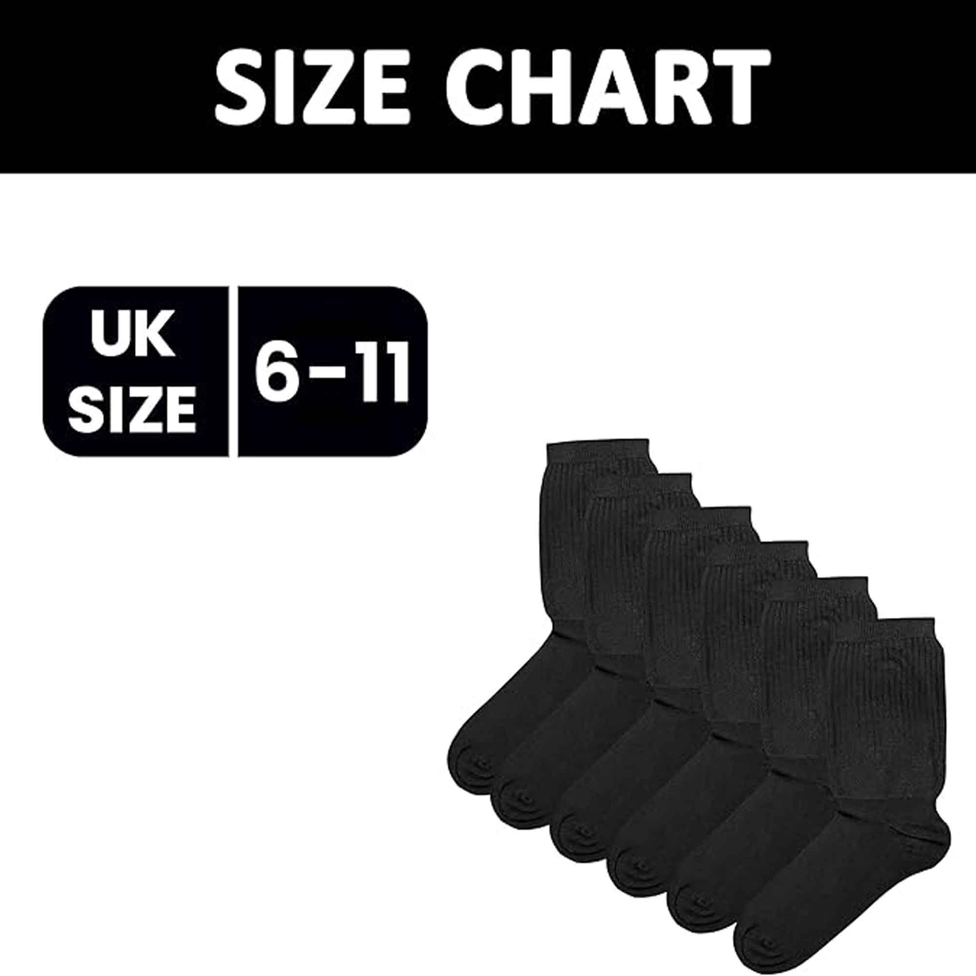 Sock Stack Men's Extra Wide Diabetic Socks Non Elastic Loose Top Moisture-Wicking UK 6-11