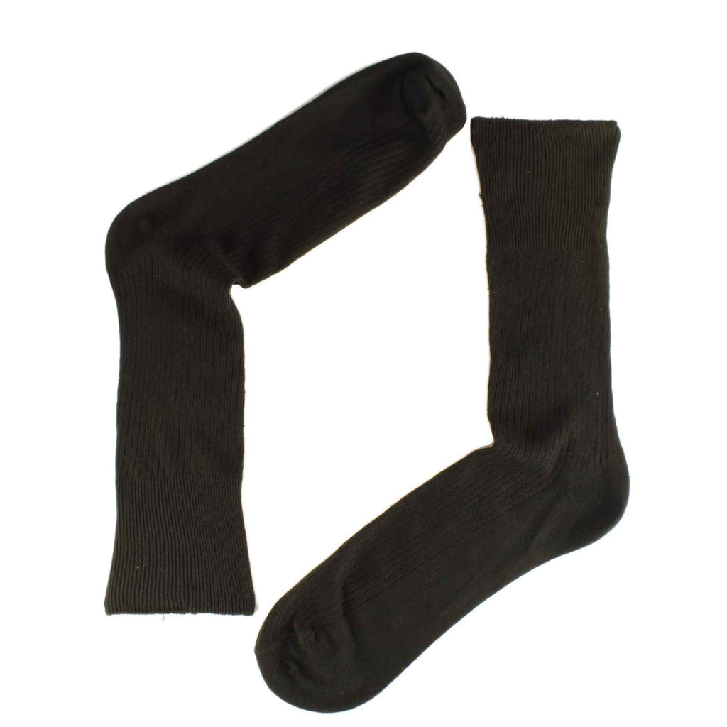 Sock Stack Mens 100% Cotton Loose Top Non Elastic Diabetic Friendly Socks 6 Pairs
