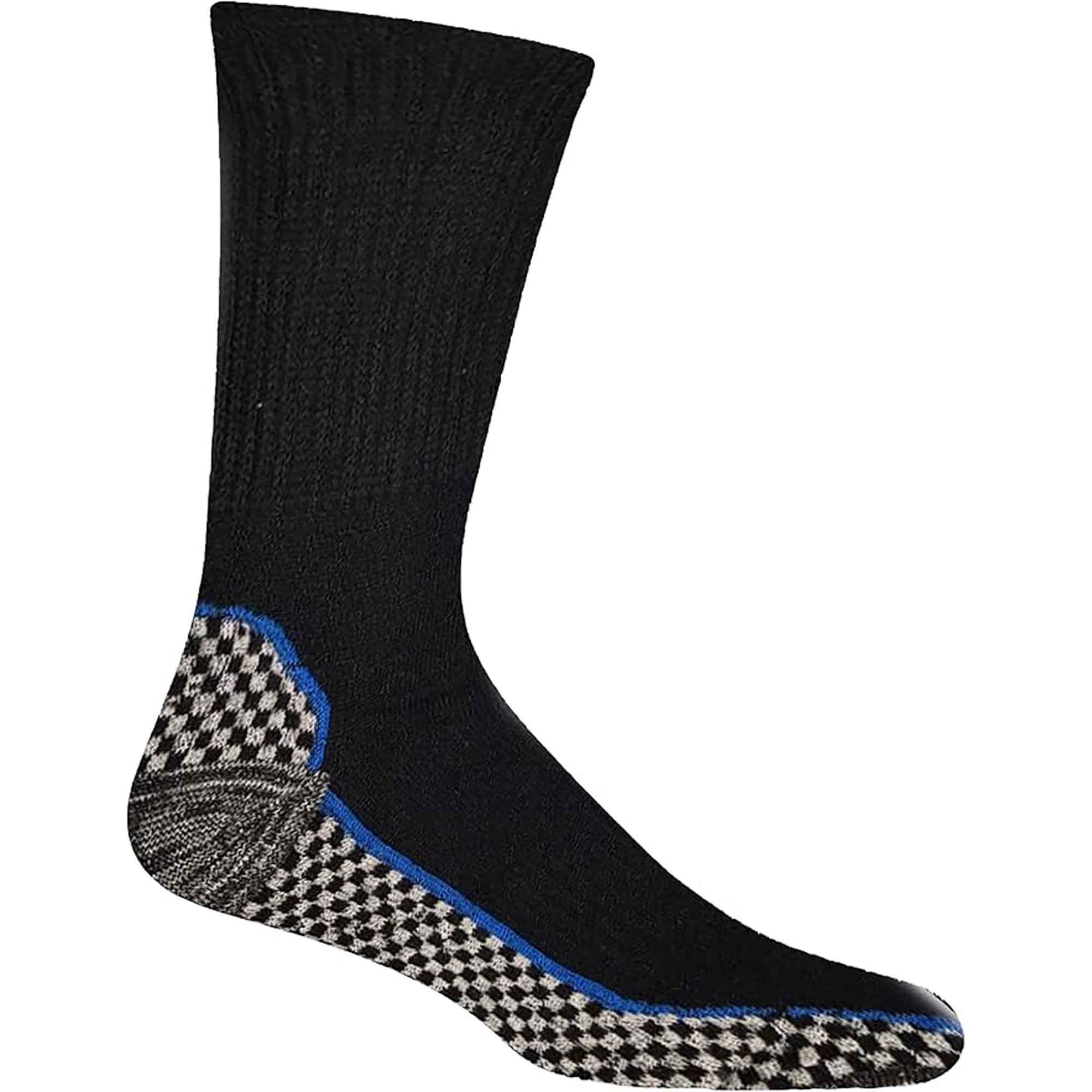 Sock Stack Men's Bamboo Work Socks 6 Pairs Moisture-Wicking Cushioned Reinforced Heel Toe