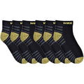 Sock Stack Mens Crew Work Boot Socks 6 Pairs Reinforced Heel Toe Cotton Mix UK 6-11