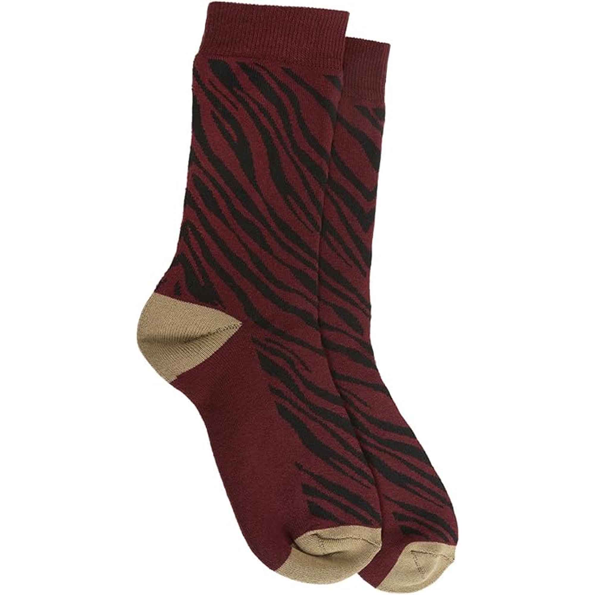 Sock Stack 6 Pack Women's Cotton Rich Animal Print Boot Socks With Reinforced Heel UK 4-7