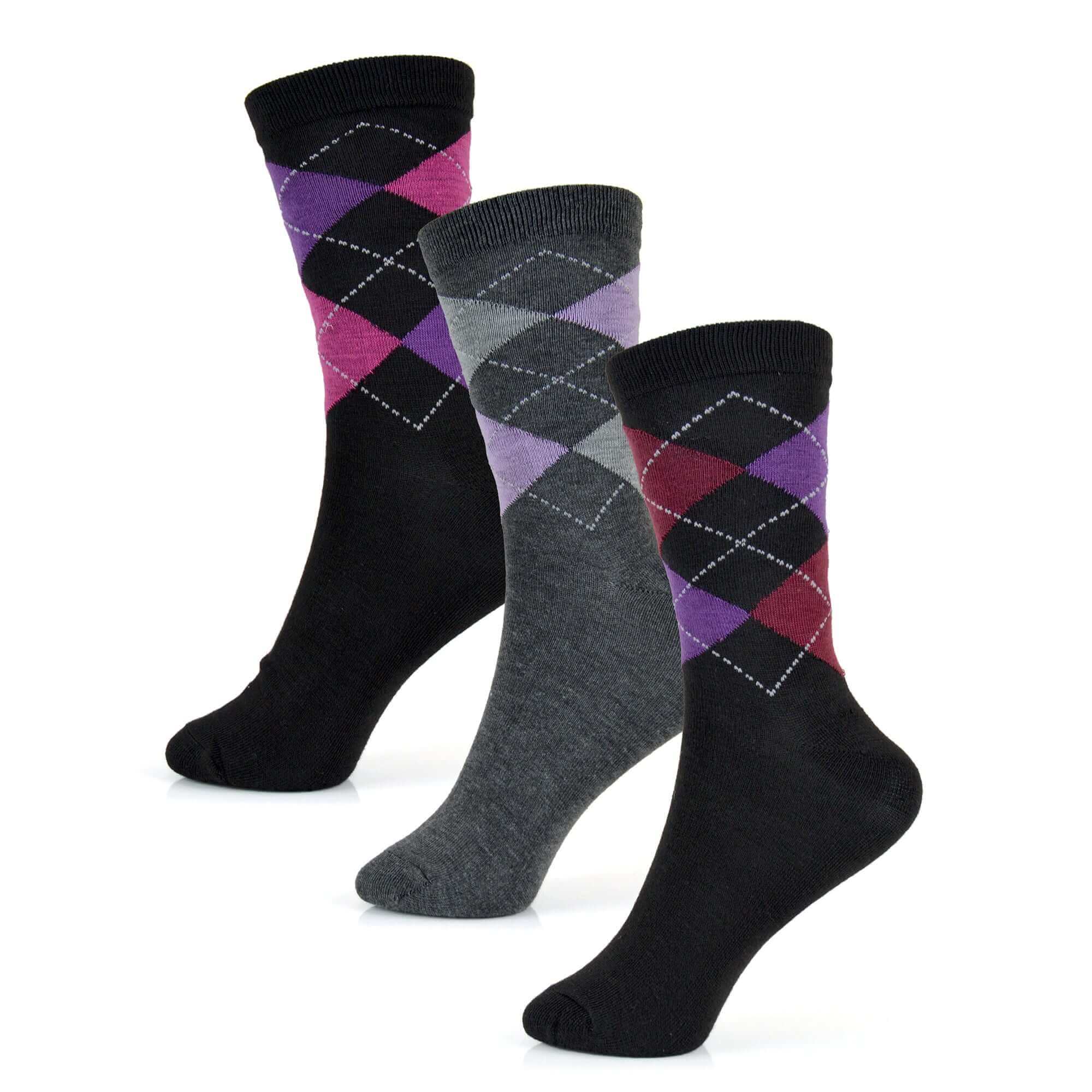 Sock Stack Womens Cotton Rich Socks 6 Pairs UK Size 4-7 Breathable Durable Reinforced Heel Toe Multipack Value